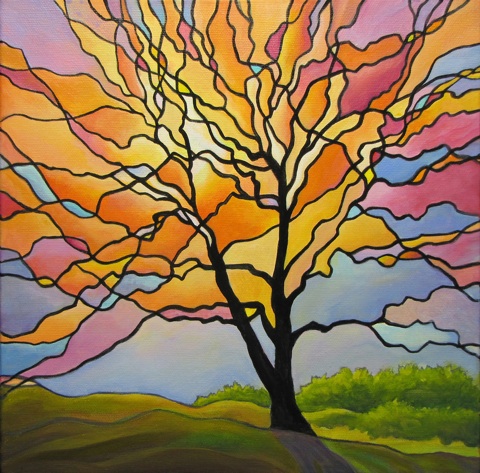 Kaleidescope Oak painting